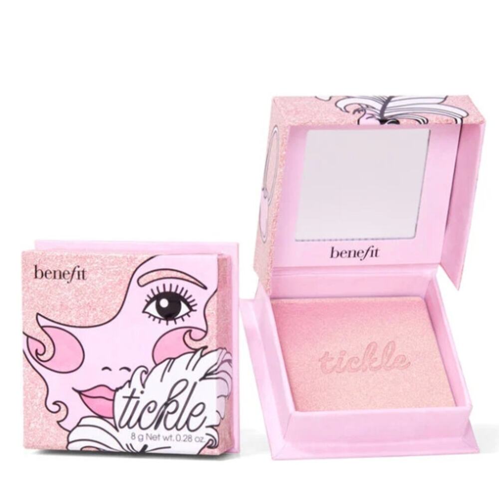 BENEFIT Tickle Powder Highlighter Golden Pink 8g 0.28oz NEW SEALED